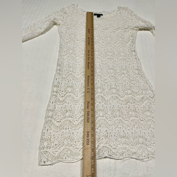 Lauren, Ralph Lauren dress size large crochet, off-white see-through classy, - Picture 8 of 9